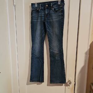 American Eagle Outfitters Blue Kick Boot Jeans Size 4